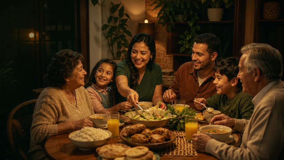 La importancia de comer en familia